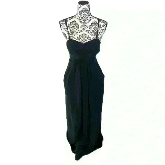 Twelfth Street By Cynthia Vincent Authentic 100% Silk Maxi W/ Slit & Pockets, 0 - Picture 1 of 10